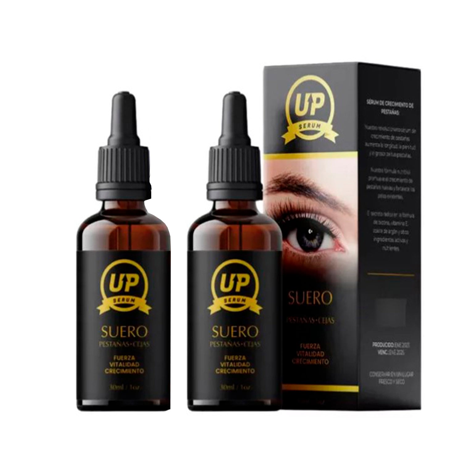 SÉRUM UP PARA CRECIMIENTO DE PESTAÑAS Y CEJAS 3 PCS - 1