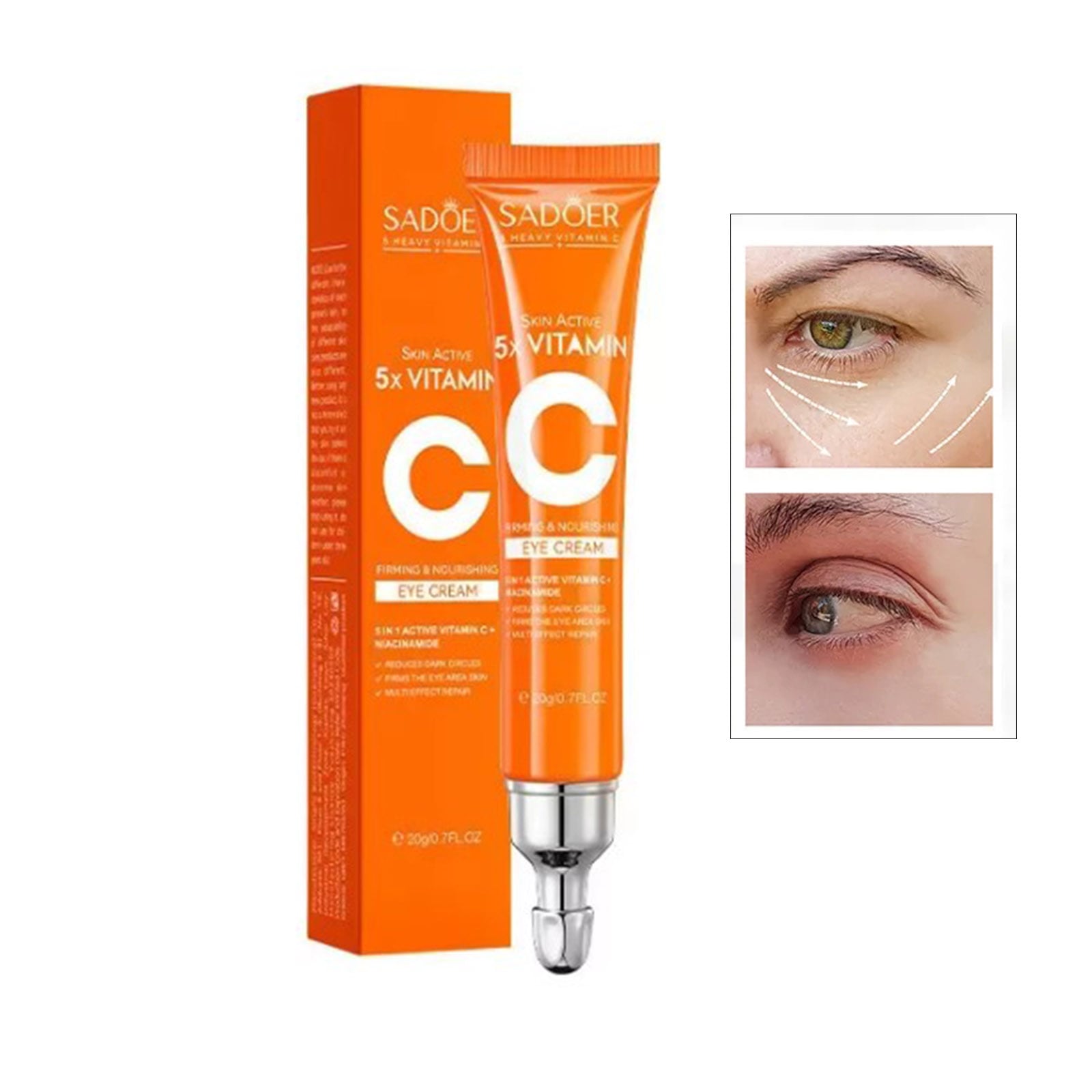 CREMA  SADOER PARA BOLSAS Y OJERAS EN OJOS  RICA EN VITAMINA C - 1