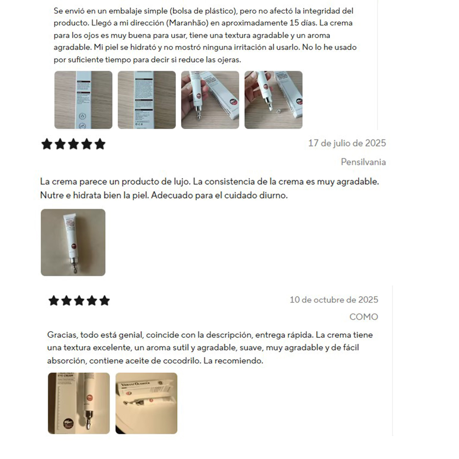CREMA PARA BOLSAS EN LOS OJOS CON COLÁGENO PÉPTIDO - 3