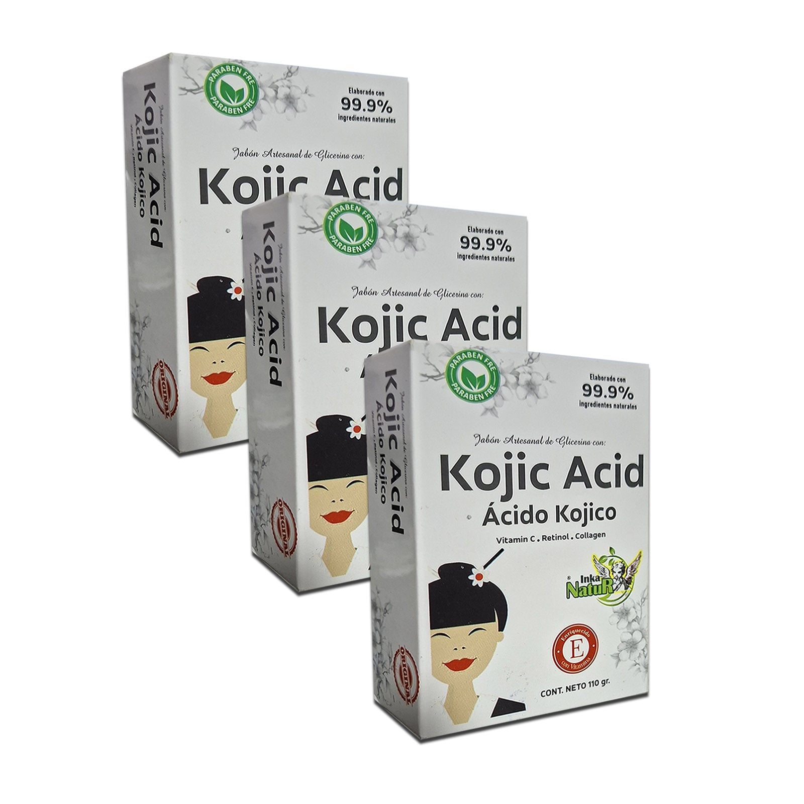 JABÓN CON ÁCIDO KÓJICO-RETINOL Y VITAMINA C ACLARANTE 2 UND - 3