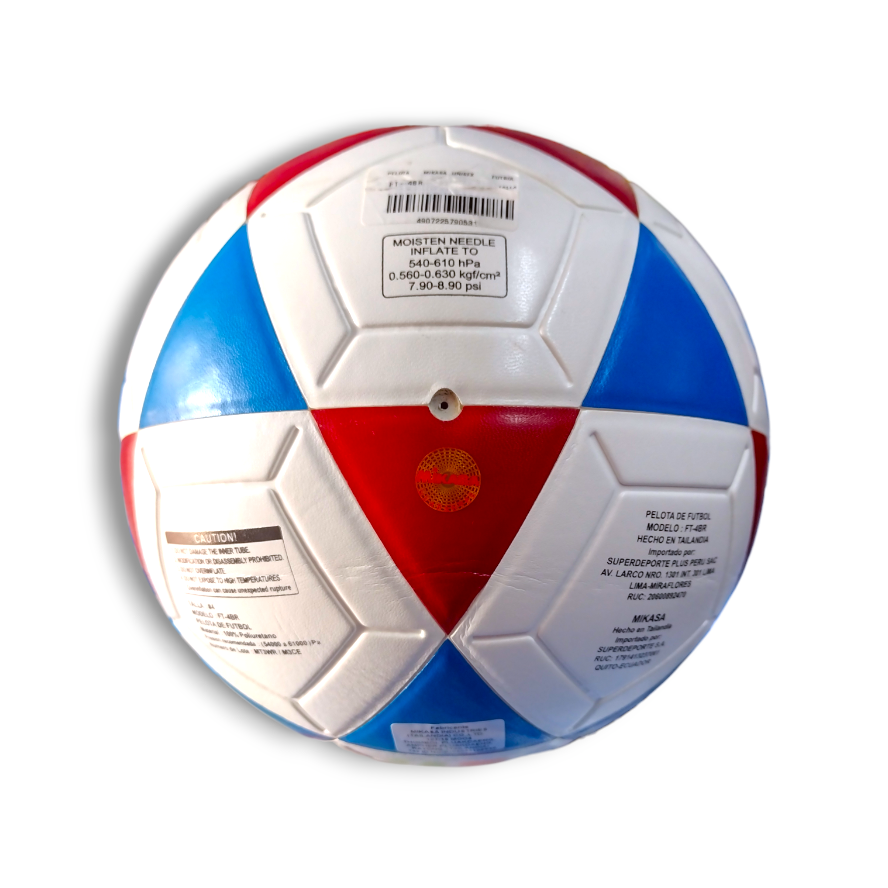 PELOTA MIKASA DE FULBITO FT-4 TRICOLOR - 2