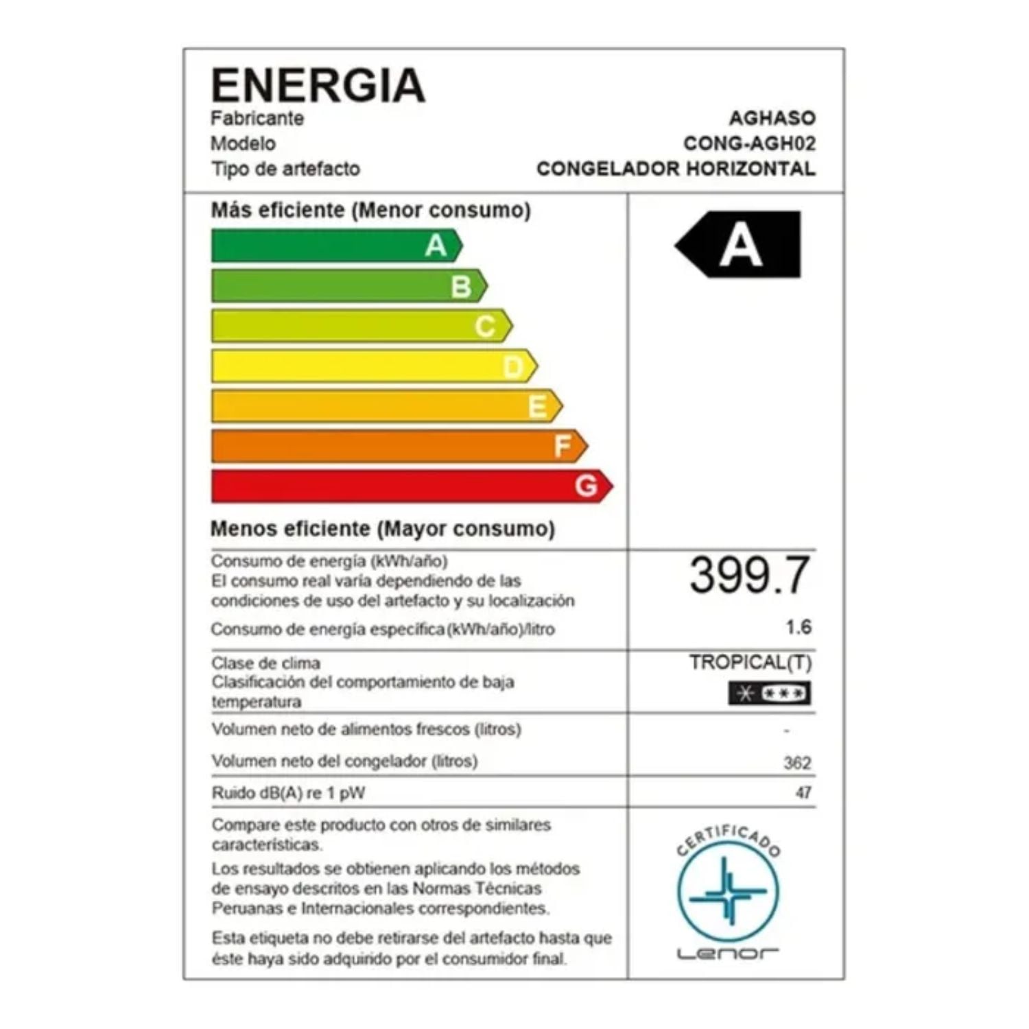 CONGELADORA 362L AGHASO CONG-AGH02 - 6