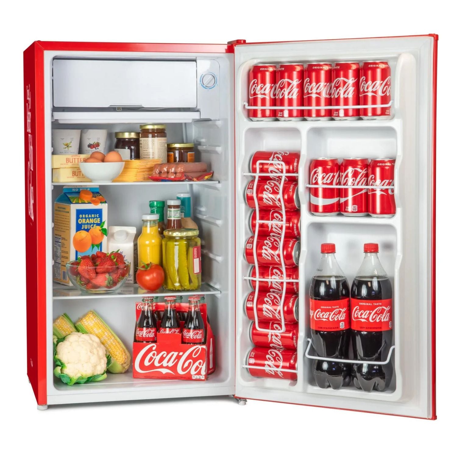 FRIGOBAR NOSTALGIA 90 LT COCA COLA CRF32CK ROJO - 2