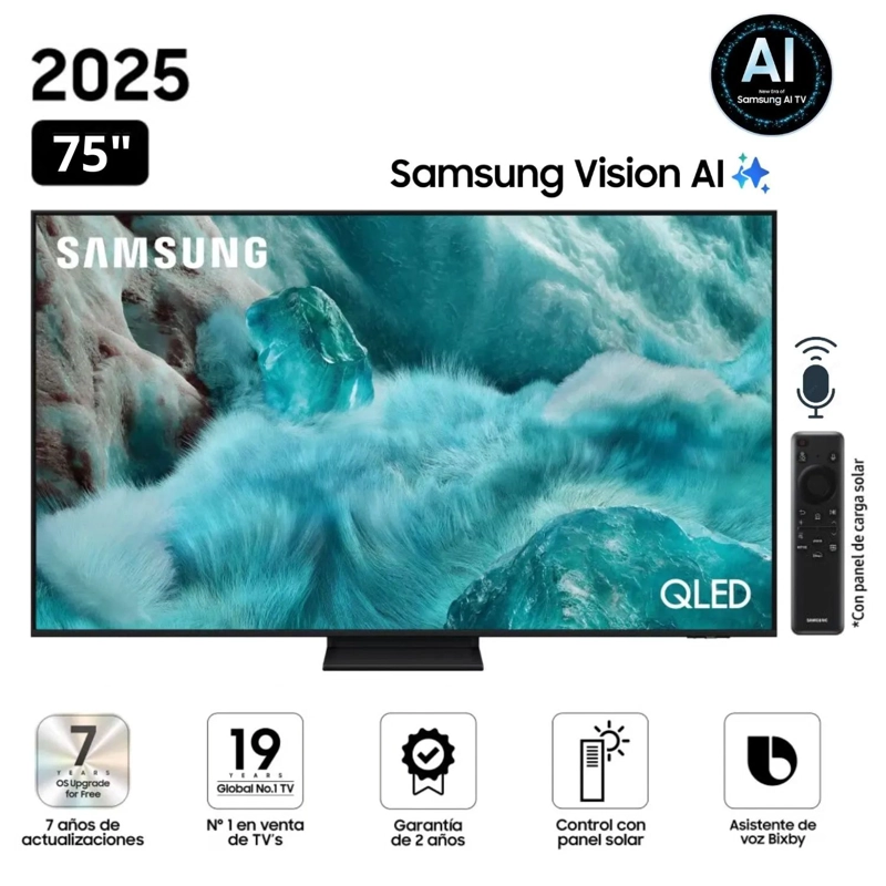 TELEVISOR SAMSUNG QLED 75 QN75Q7FAAGXPE VISIÓN AI SMART TV - 1