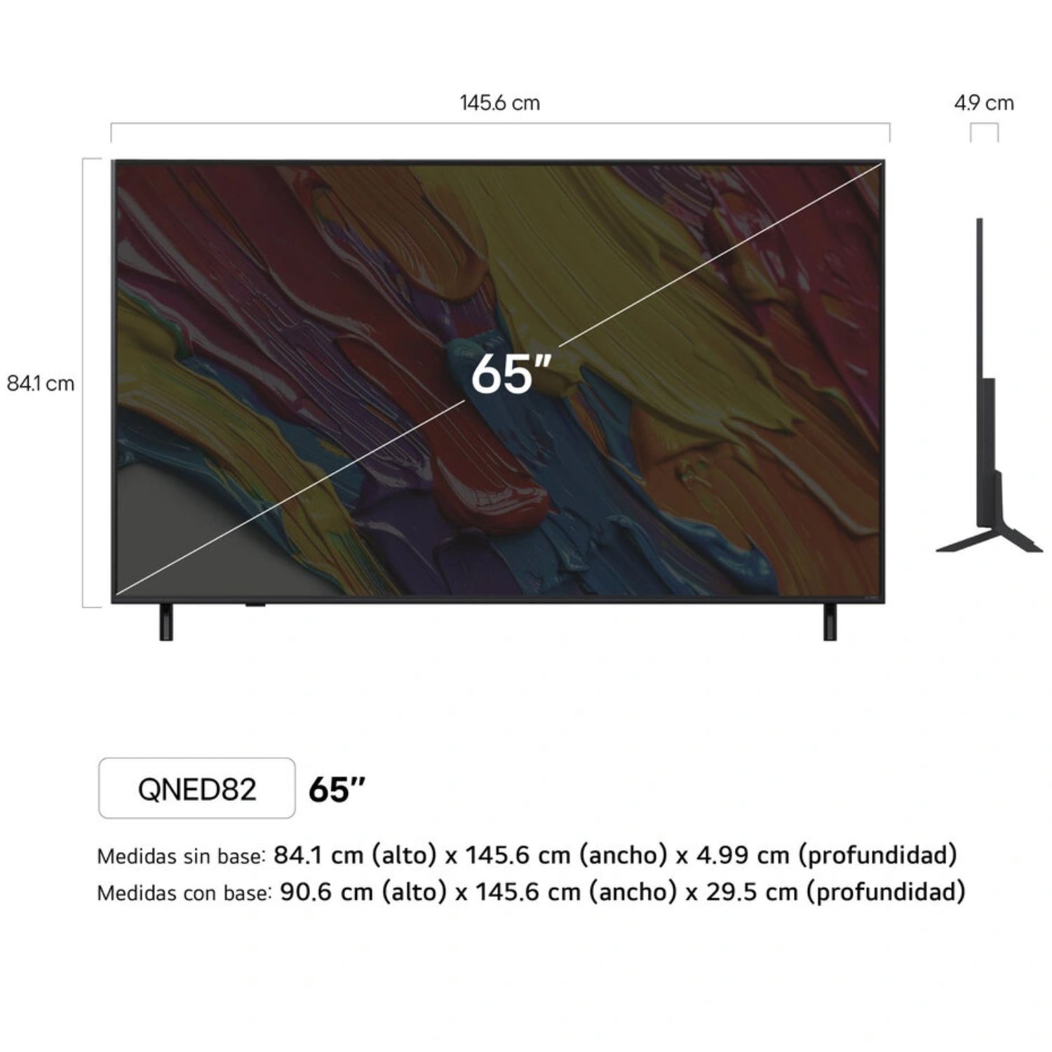 TELEVISOR LG 65 QNED 4K THINQ AI 65QNED82ASG - 2