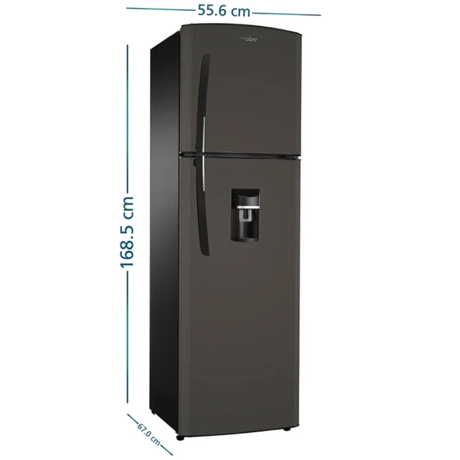 REFRIGERADORA MABE 239LT NO FROST RMA255FYPG GRAFITO - 2