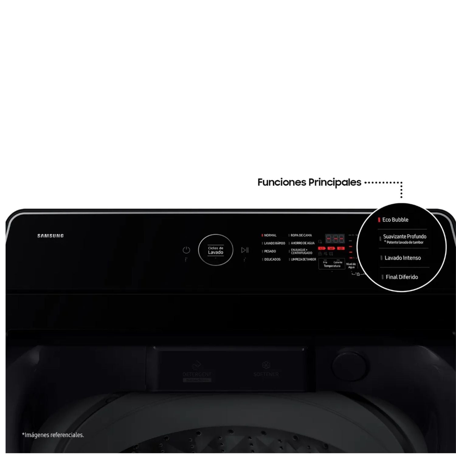 LAVADORA SAMSUNG 17KG  WA40F17E7CPE  ECOBUBBLE GRIS GRAFITO - 4