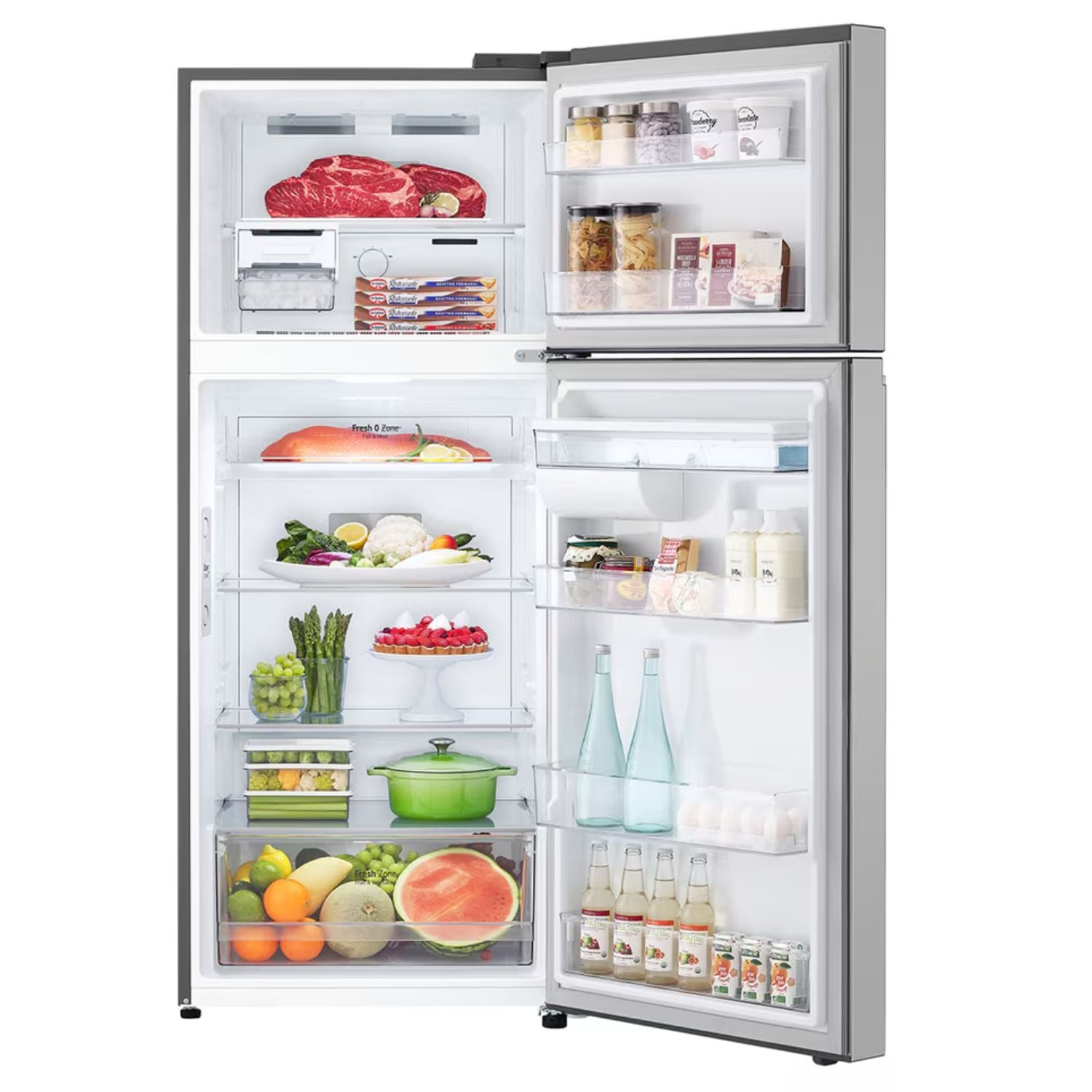 REFRIGERADORA LG VT38SPYC 374L TOP FREEZER + DOORCOOLING  PLATEADA - 3