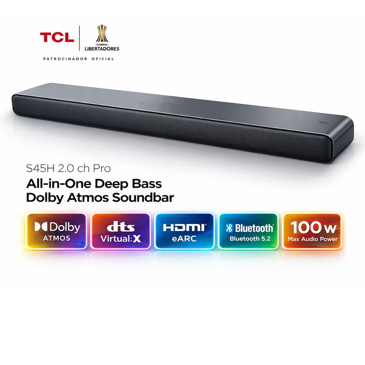 SOUNDBAR TCL BLUETOOTH 2.0 S45H NEGRO - 1