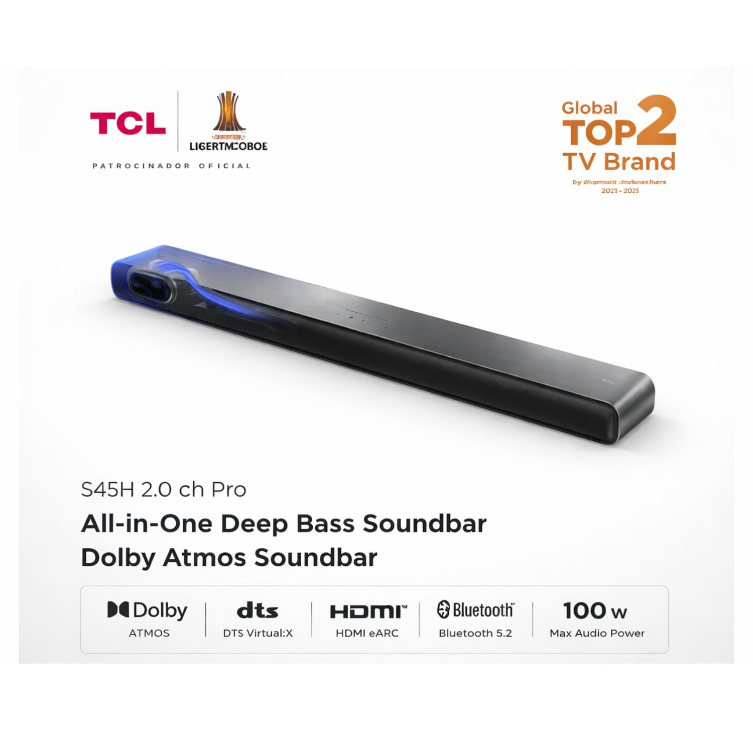 SOUNDBAR TCL BLUETOOTH 2.0 S45H NEGRO - 3