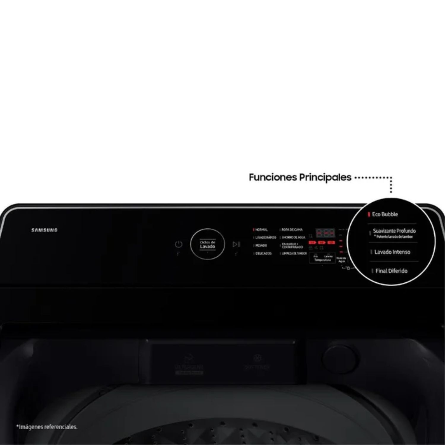 LAVADORA SAMSUNG 13KG ECOBUBBLE WA40F13E4CPE GRIS GRAFITO - 4