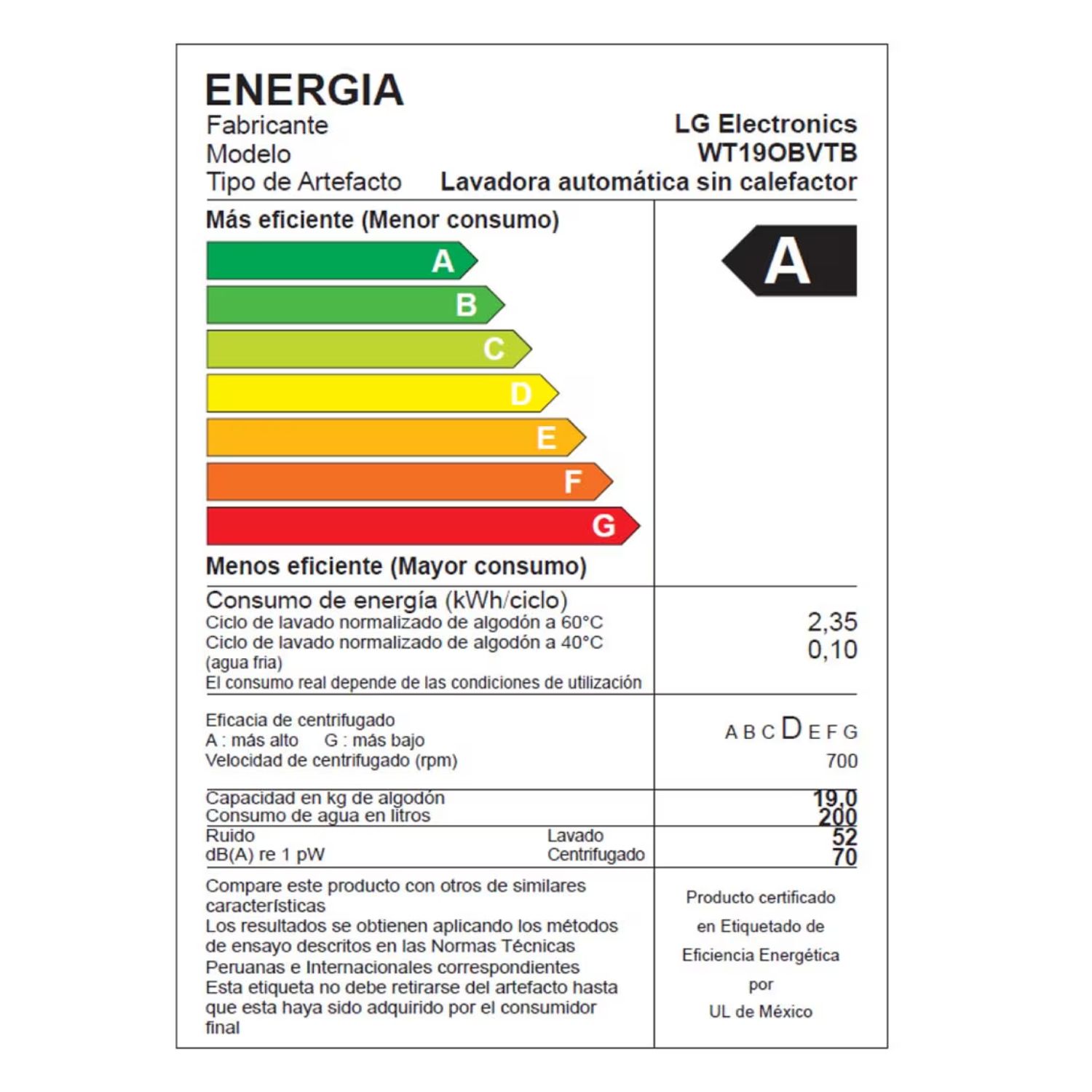 LAVADORA LG TURBODRUM 19KG WT19OBVTB NEGRO - 9