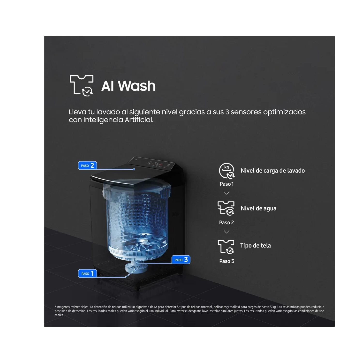 LAVADORA SAMSUNG AI WASH ECOBUBBLE™ 21KG NEGRA WA80F21B9BPE - 6