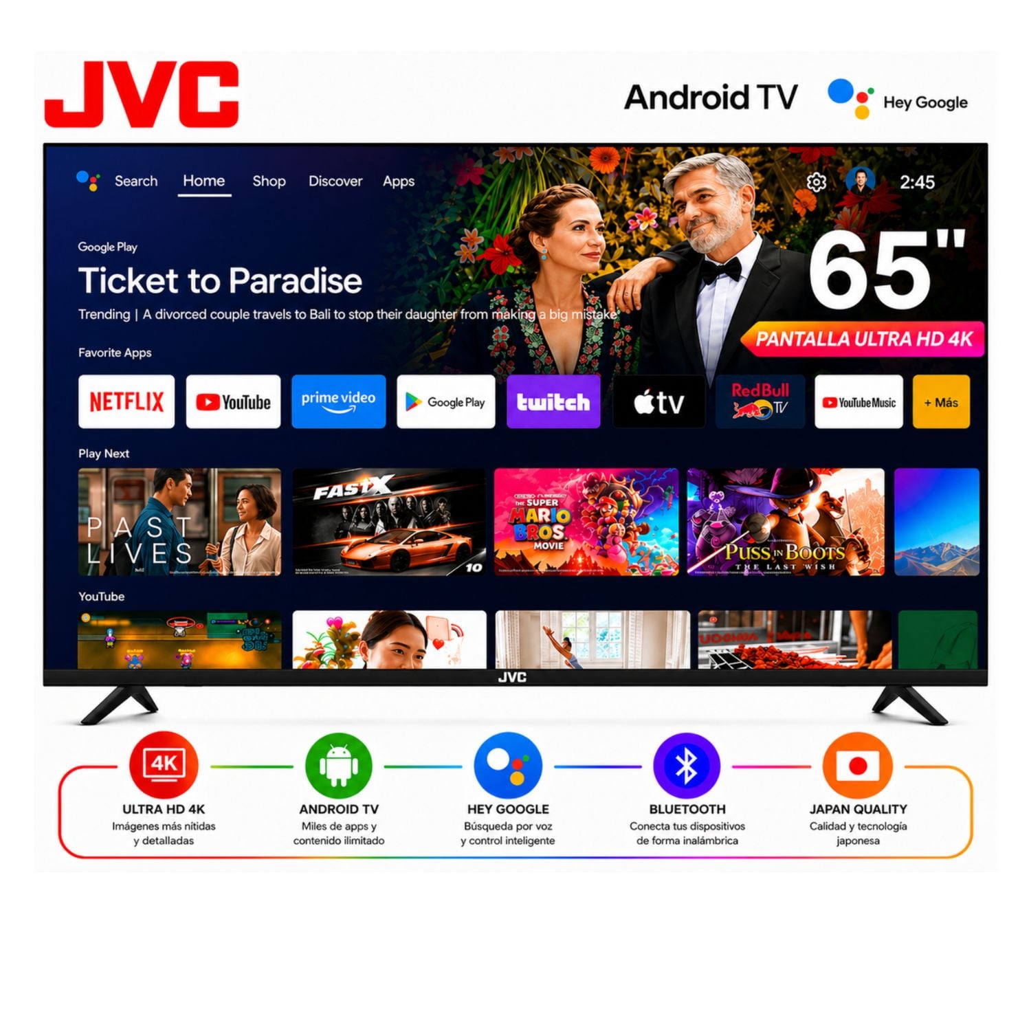 TELEVISOR LED 65 ' ULTRA HD ANDROID TV LT-65KB557