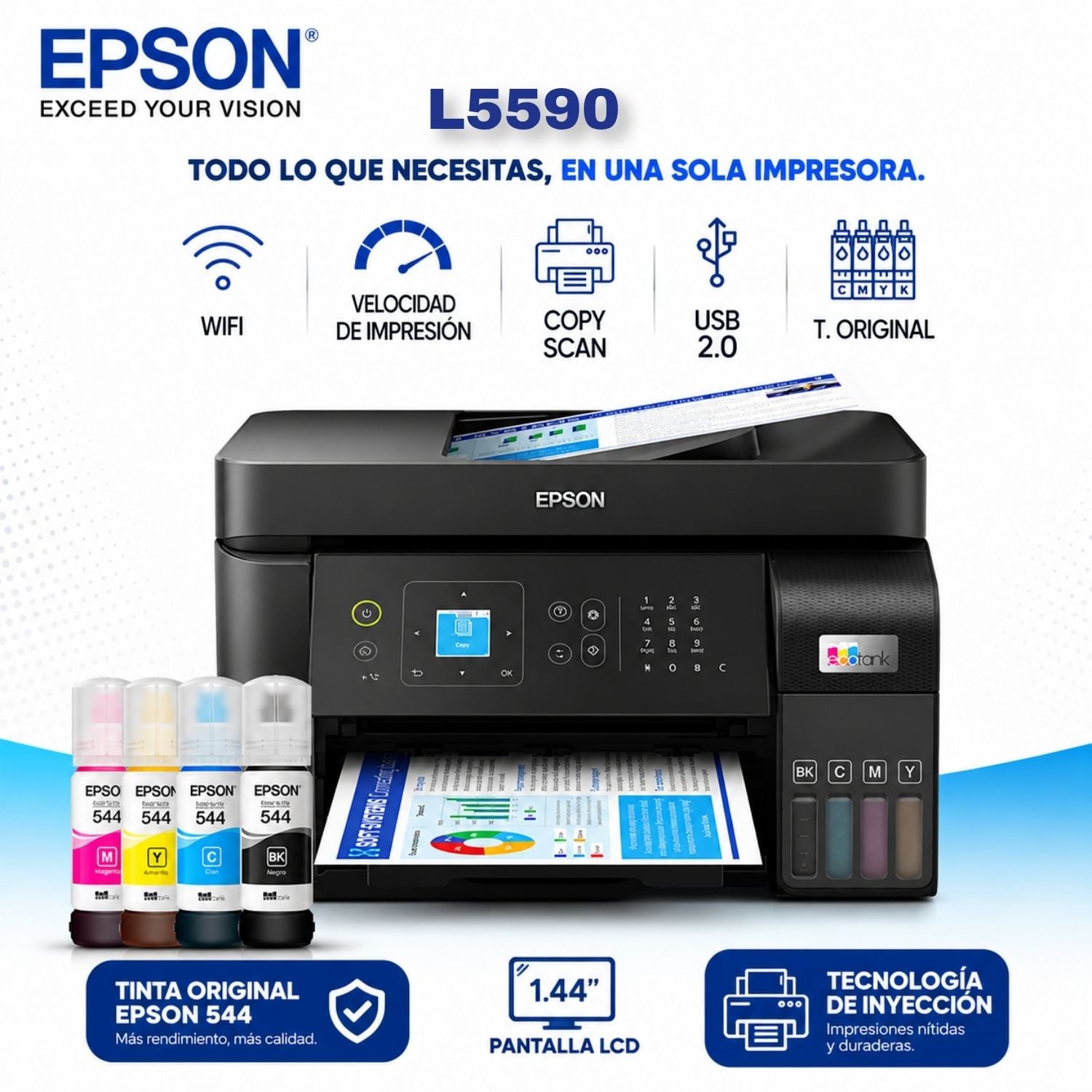 IMPRESORA MULTIFUNCIONAL EPSON ECOTANK L5590 WIFI - 1