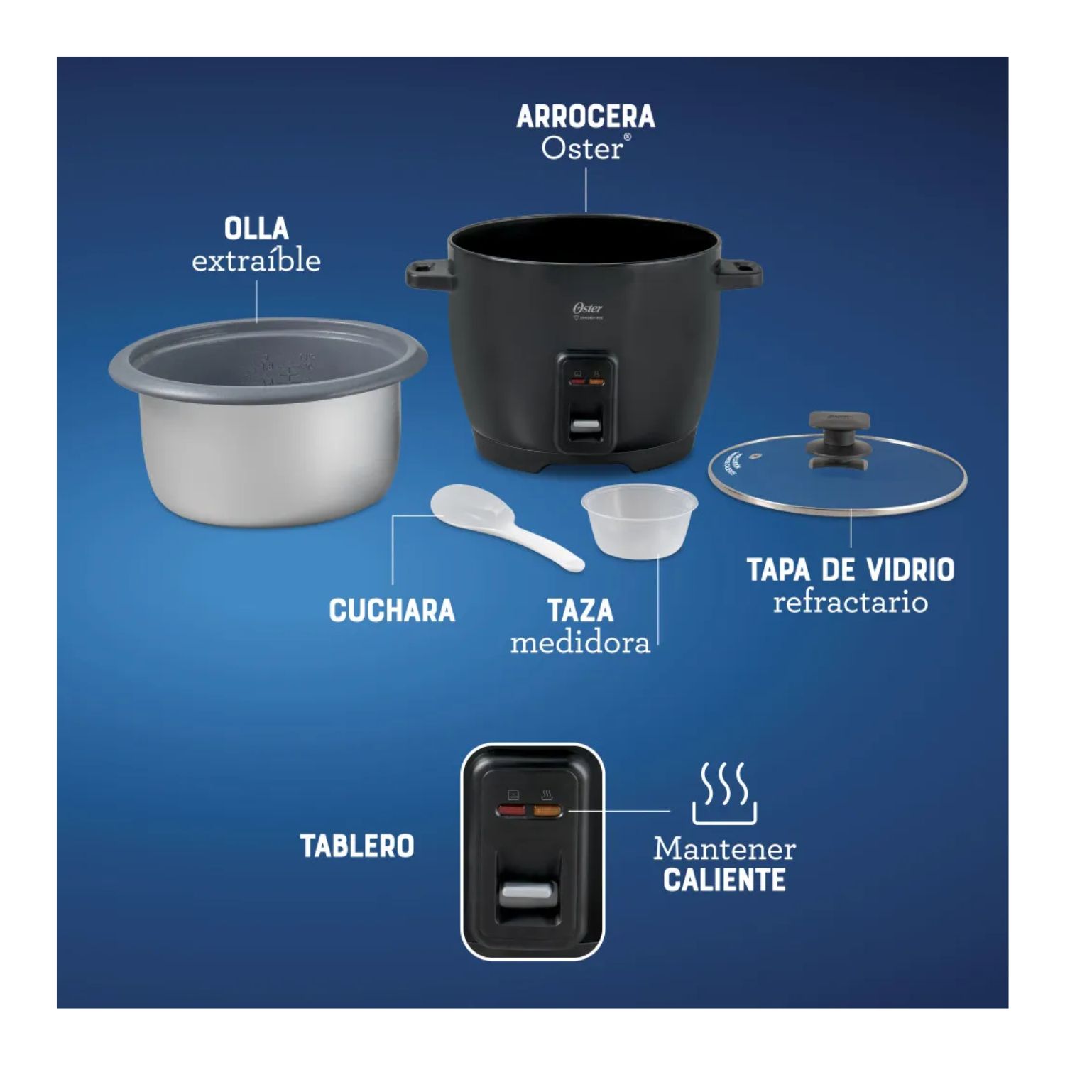 OLLA ARROCERA OSTER CKSTRCB10DFBLK 1.8LT - 7