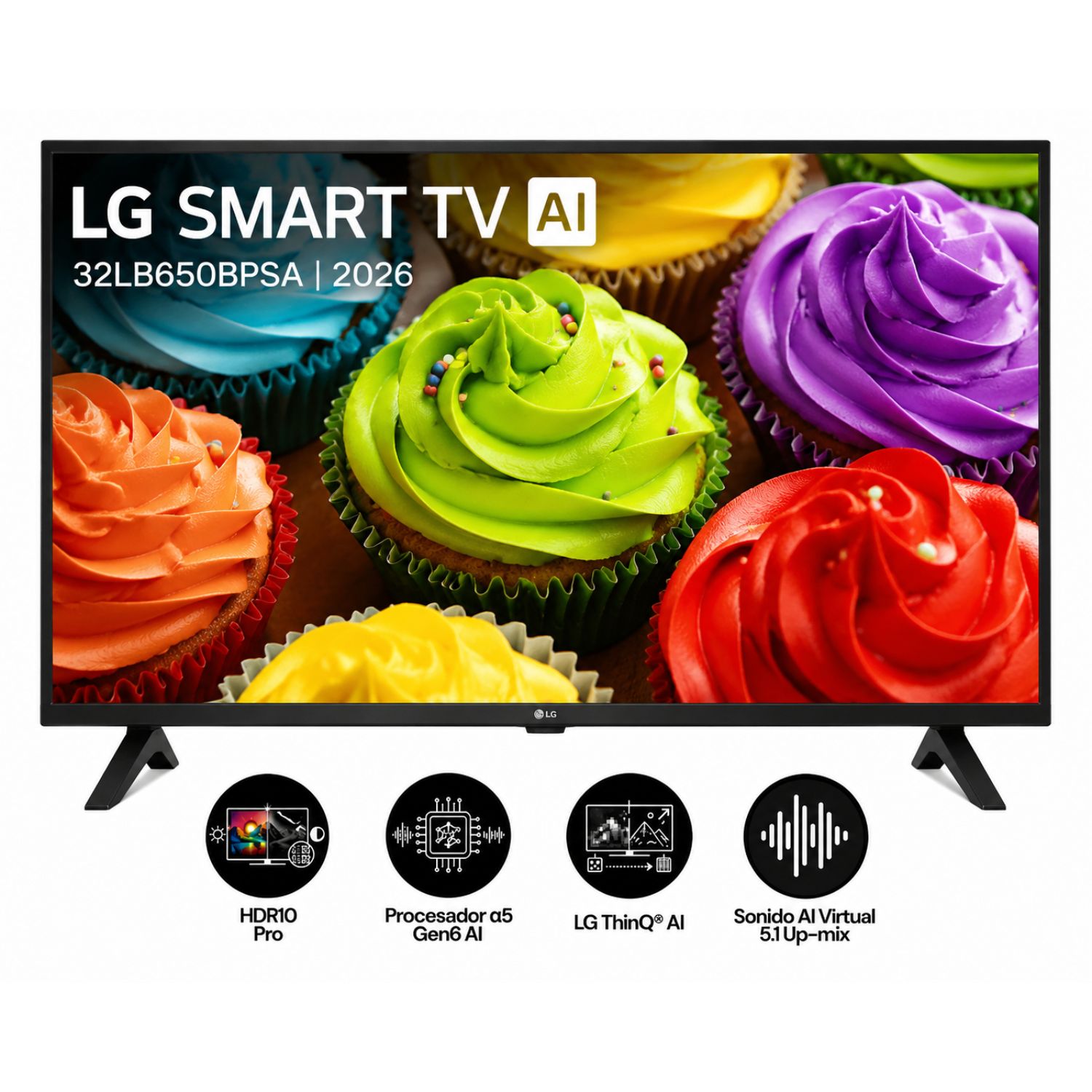 TELEVISOR LG SMART TV 32 LED HD 32LB650BPSA + ANTENA DIGITAL - 2