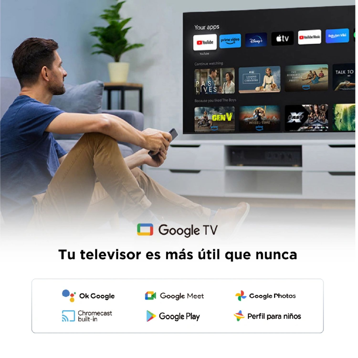 TELEVISOR TCL 55' SMART TV 4K UHD GOOGLE TV – 55V6C - 6