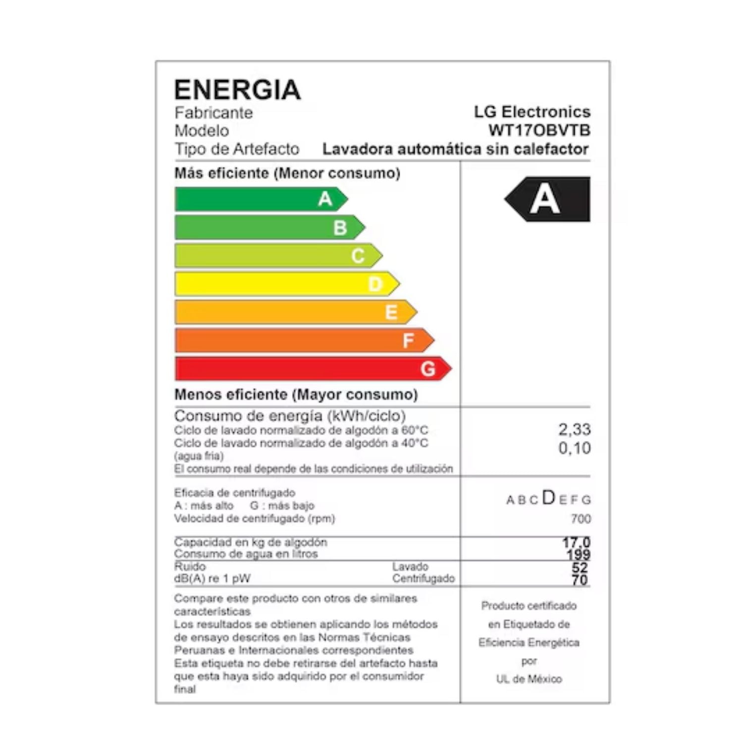 LAVADORA LG 17KG CARGA SUPERIOR TURBODRUM WT17OBVTB - 9