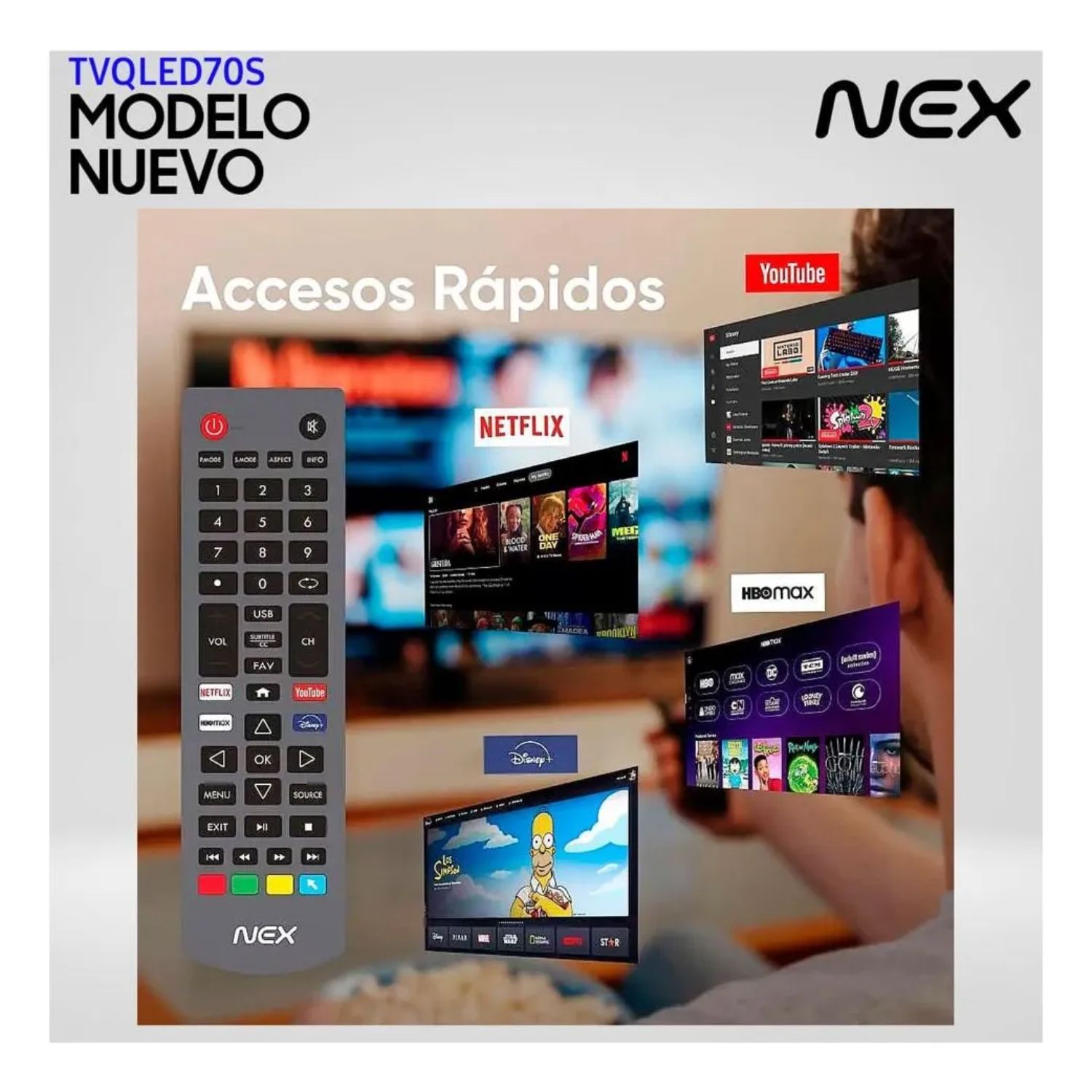 TELEVISOR NEX QLED 70 4K ULTRA HD ANDROID TV TVQLED70S - 6