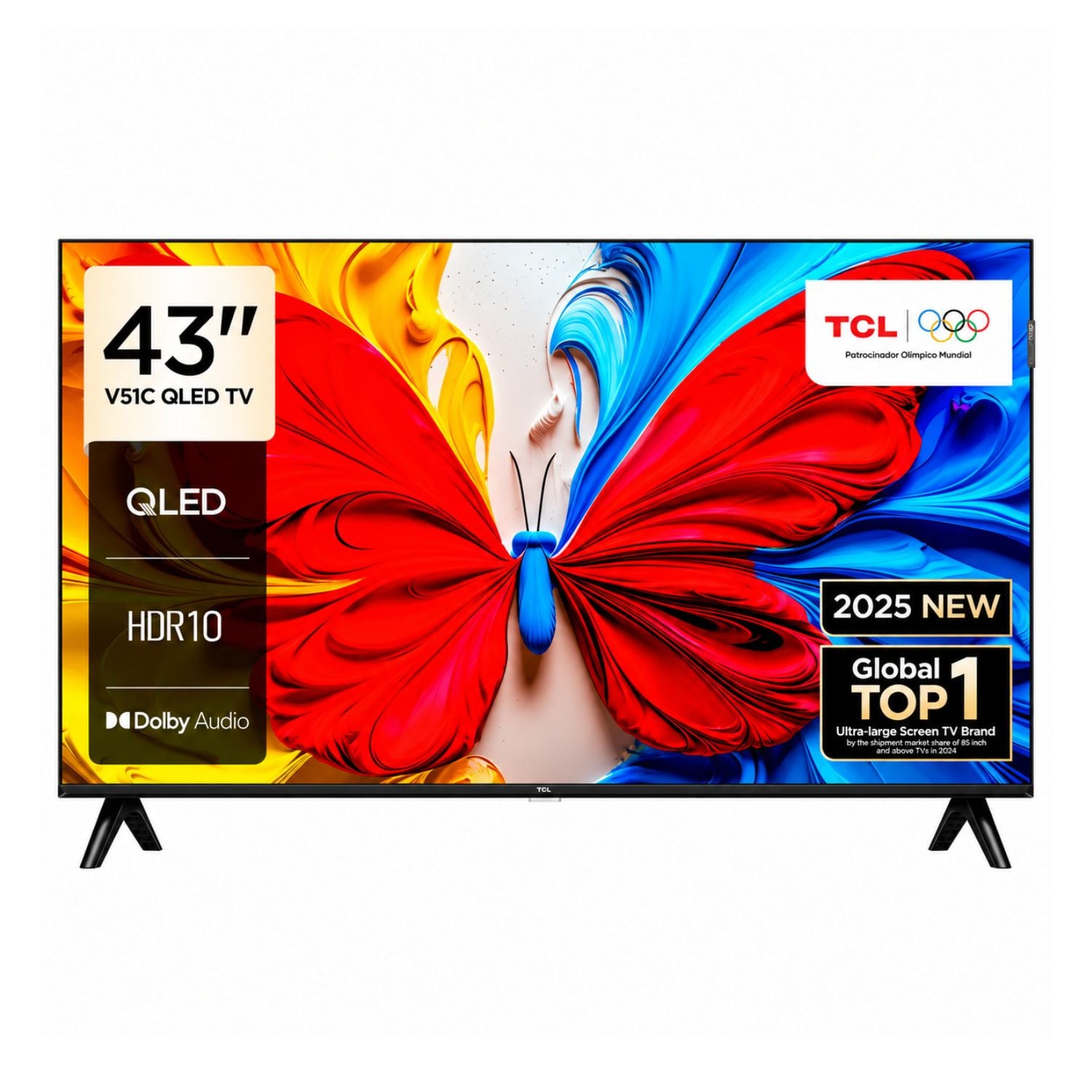 TELEVISOR TCL 43” QLED SMART TV FULL HD 43S5K CON GOOGLE TV - 2
