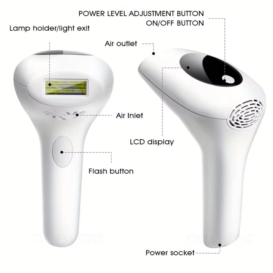DEPILADORA CORPORAL PORTATIL LASER 900000 CARA PIERNA BIKINI - 5