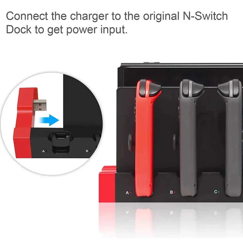 ESTACIÓN DE CARGA COMPATIBLE CON JOYCON NINTENDO SWITCH - 2