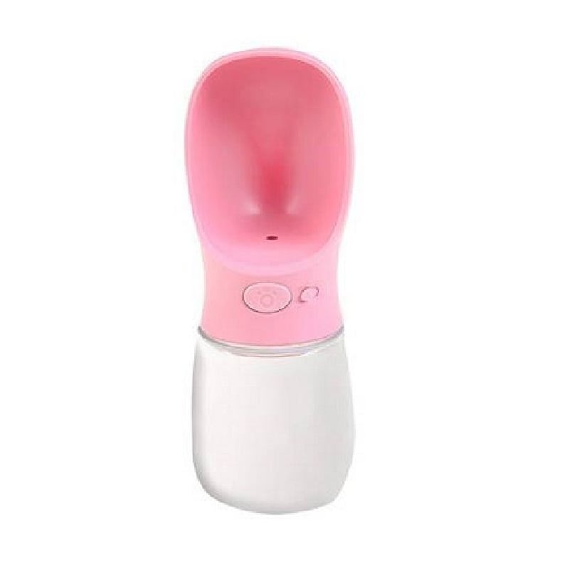 MASCOTAS - BOTELLA DISPENSADORA DE AGUA DE 550ML ROSADO - 1