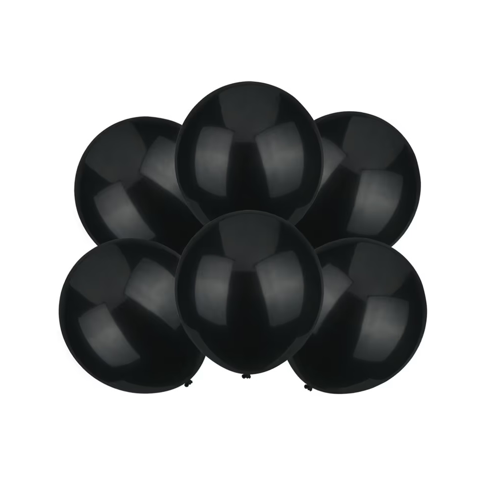 DIA DEL PADRE - GLOBOS DE LATEX – SET DE 18PZS - COLOR NEGRO - 1