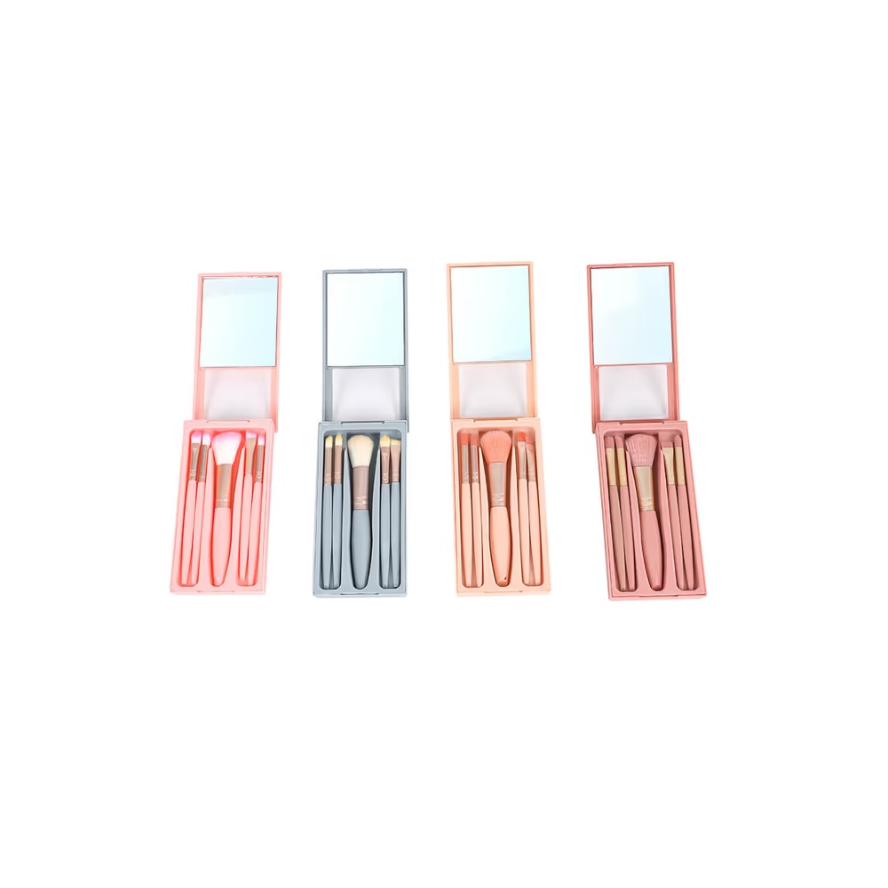 BELLEZA - BROCHAS PARA MAQUILLAJE SET DE 5PZS - 04 MODELOS MULTICOLOR - 1
