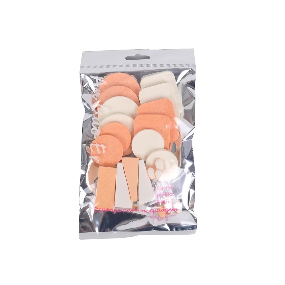 BELLEZA - ESPONJAS PARA MAQUILLAJE - SET DE 20PZS MULTICOLOR - 1