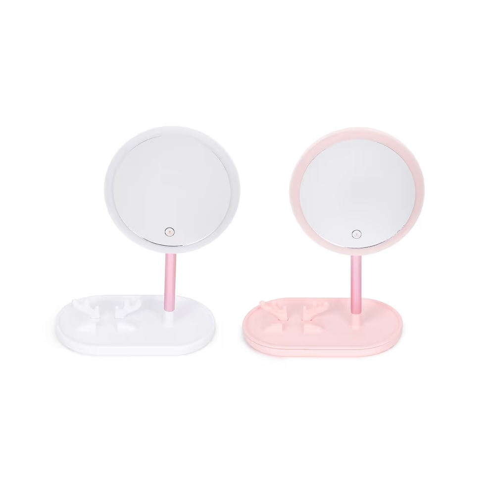 BELLEZA - ESPEJO DE PLÁSTICO COSMÉTICO CON LUZ LED - 1