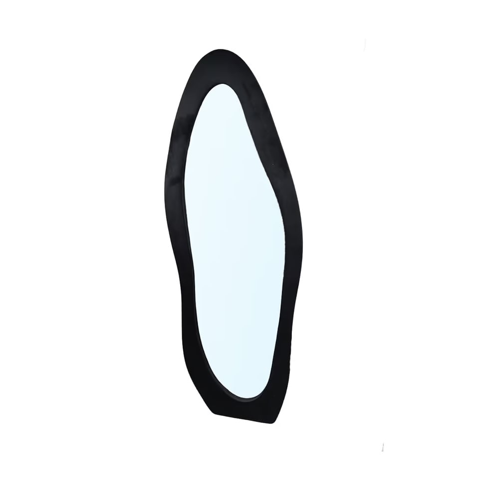 BELLEZA - ESPEJO DECORATIVO DE POLIÉSTER NEGRO MODELO OVALADO MULTICOLOR - 1