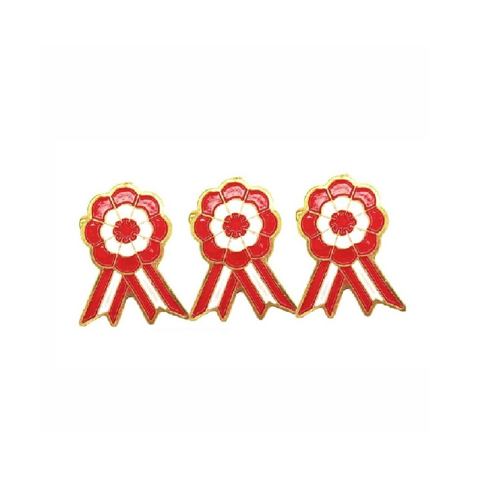 28 DE JULIO - BANDERA DEL PERU - ESCARAPELA METALICA SET DE 06 UNIDADES CON INPERDIBLE - 1