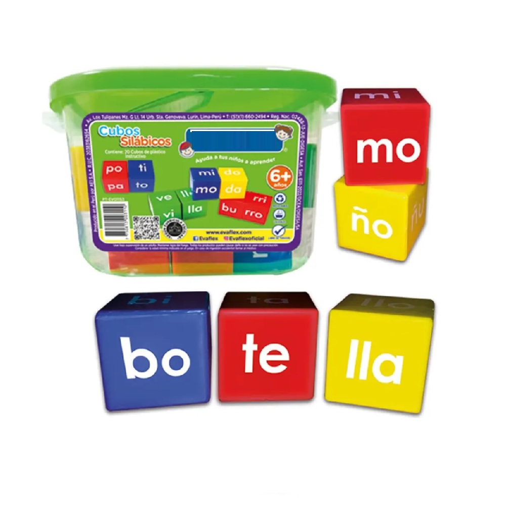 DIA DEL NIÑO - CUBO SÍLABAS PARA APRENDER MULTICOLOR - 1