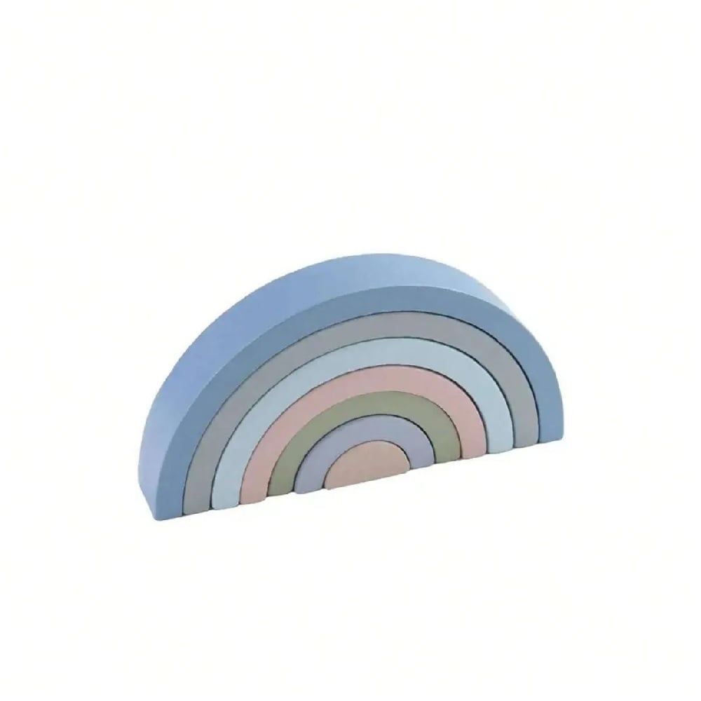 DIA DEL NIÑO - JUGUETE DIDACTICO ARCOIRIS WALDORF - COLORES PASTEL MULTICOLOR - 1