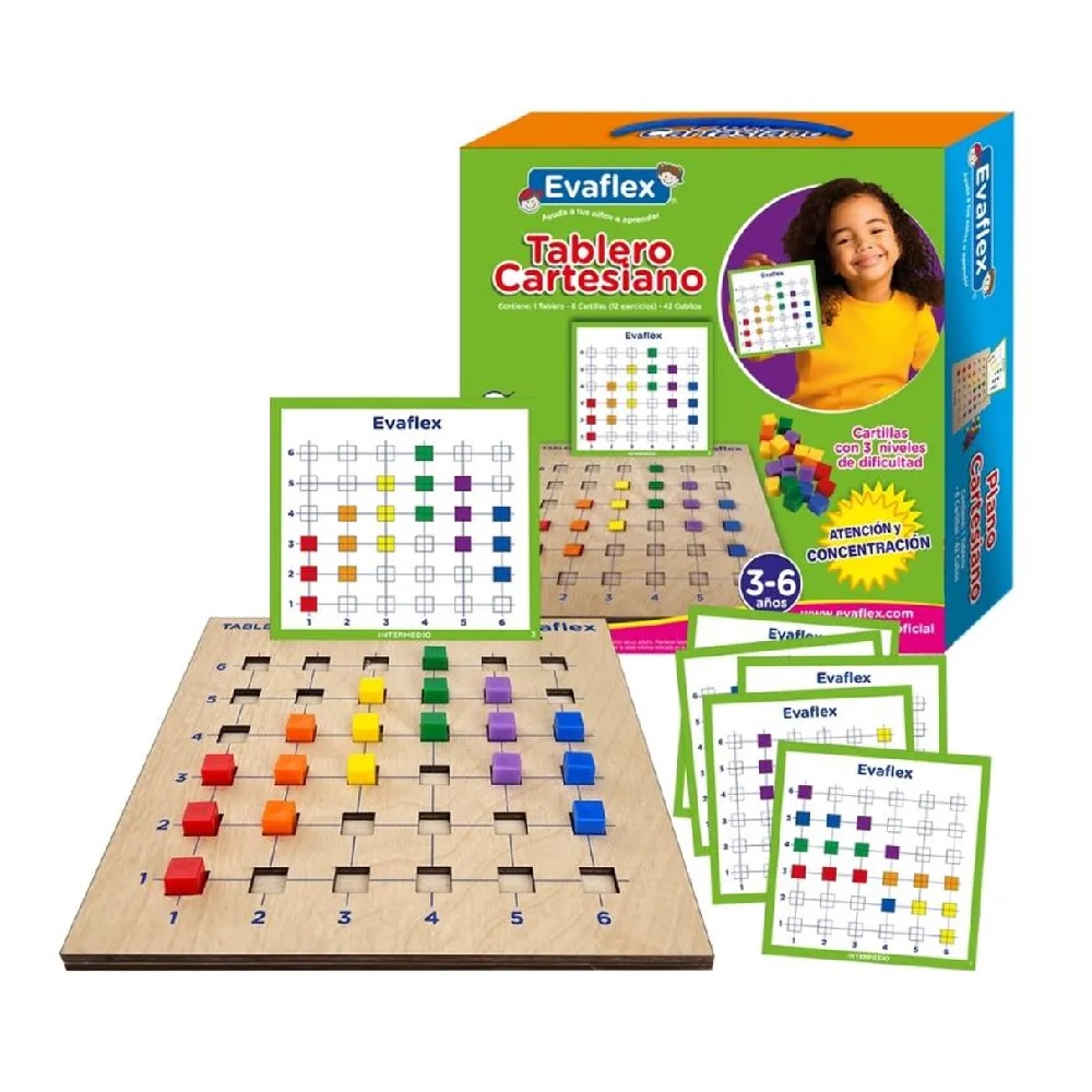 DIA DEL NIÑO - TABLERO CARTESIANO MULTICOLOR - 1