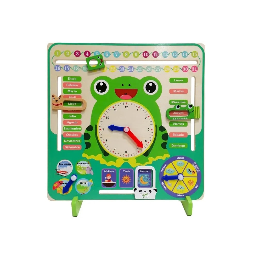 DIA DEL NIÑO - CALENDARIO MONTESSORI EDUCATIVO DE RANITA MULTICOLOR - 1