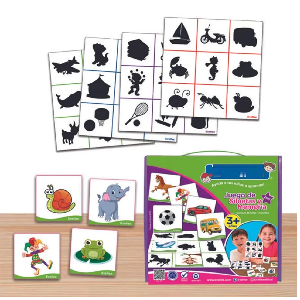 DIA DEL NIÑO - JUEGO DE SILUETA MULTICOLOR - 1