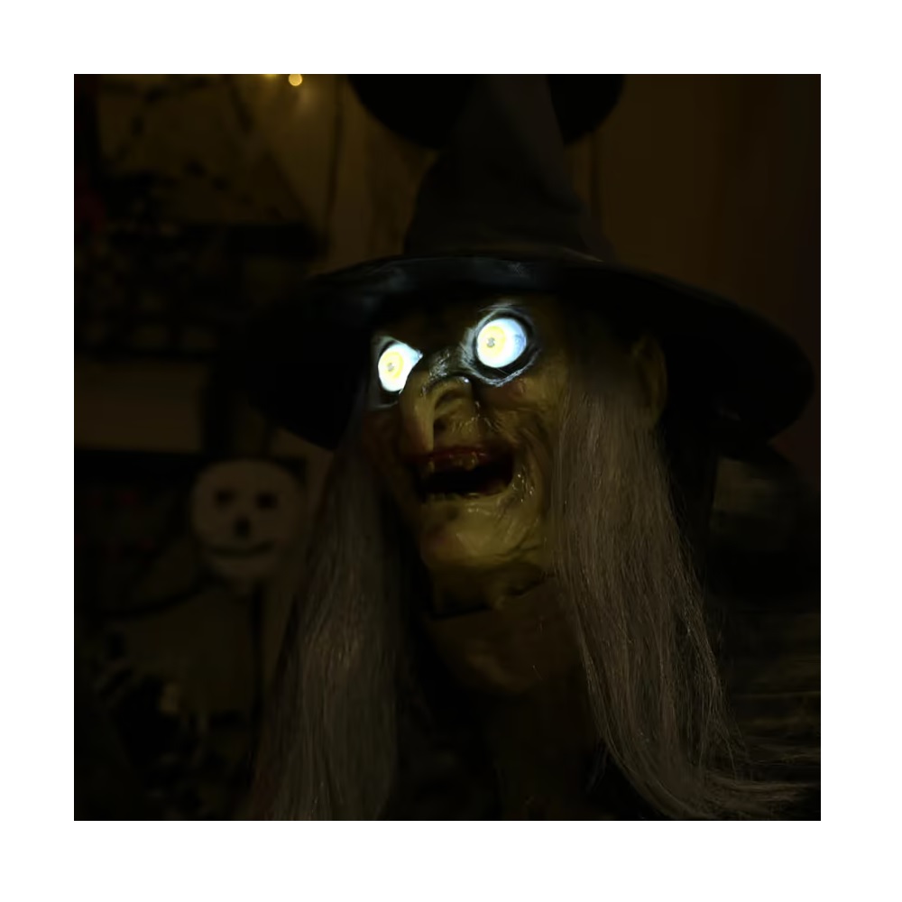 HALLOWEEN - BRUJA MECANICA DE LED HECHA DE POLIESTER - OPERA A CORRIENTE COLOR - 3