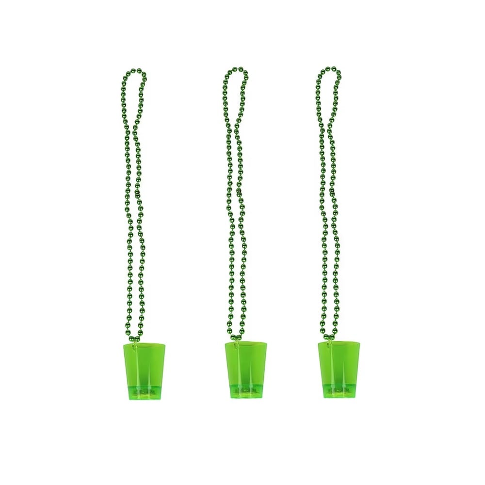 HALLOWEEN - SET 3 PCS VASITO SHOT CON COLLAR LED A PILAS COLOR - 1