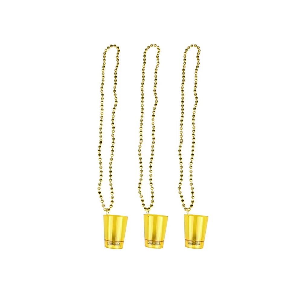 HALLOWEEN - SET 3 PCS VASITO SHOT CON COLLAR LED A PILAS COLOR - 2