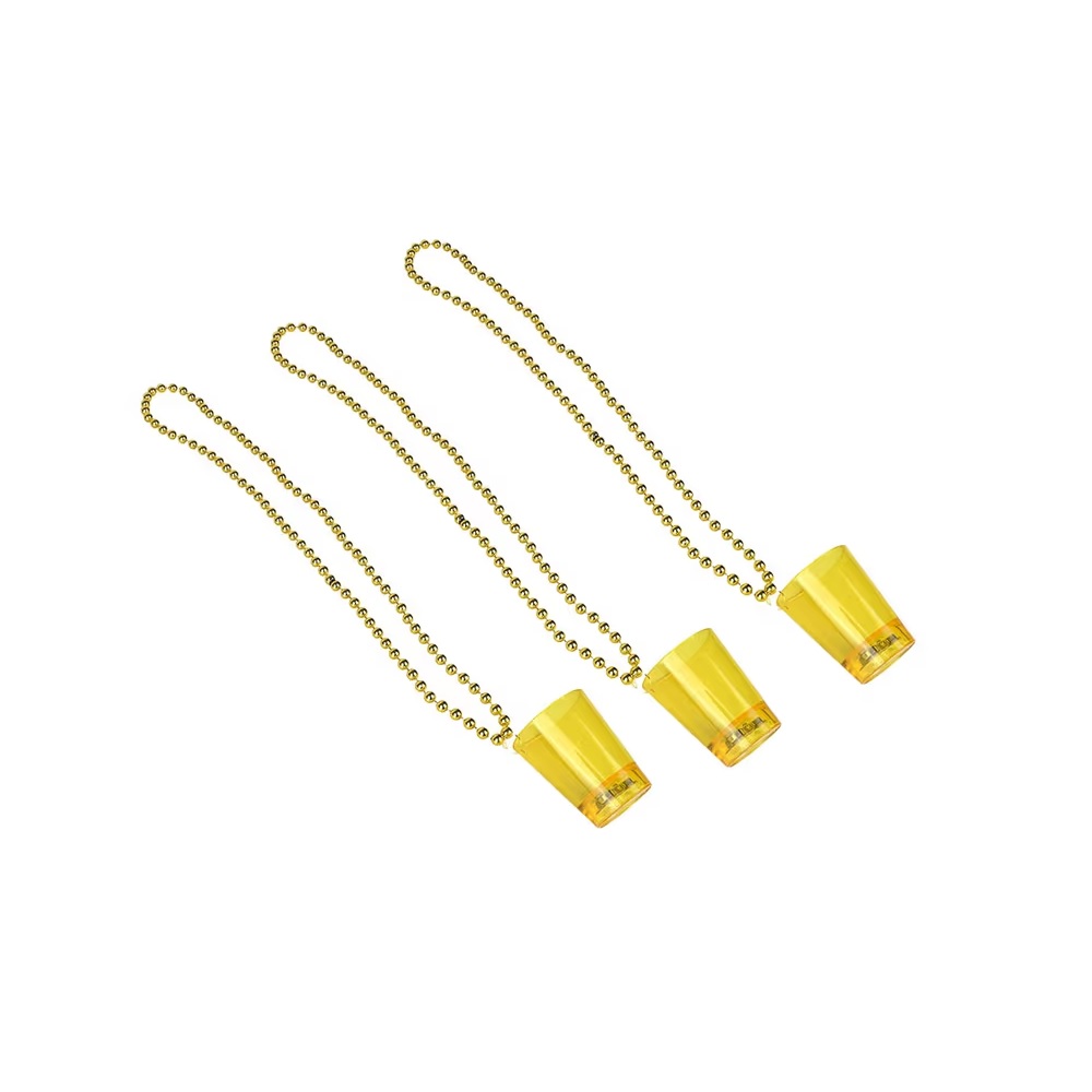 HALLOWEEN - SET 3 PCS VASITO SHOT CON COLLAR LED A PILAS COLOR - 3