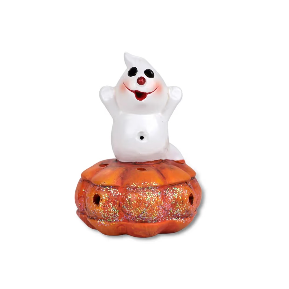 HALLOWEEN TOWN - FANTASMA LED DE PORCELANA CON LUZ - ADORNO - 1
