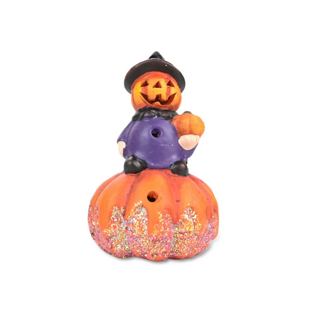 HALLOWEEN TOWN - CALABAZA DE PORCELANA DECORATIVA CON LUZ LED - ADORNO - 1