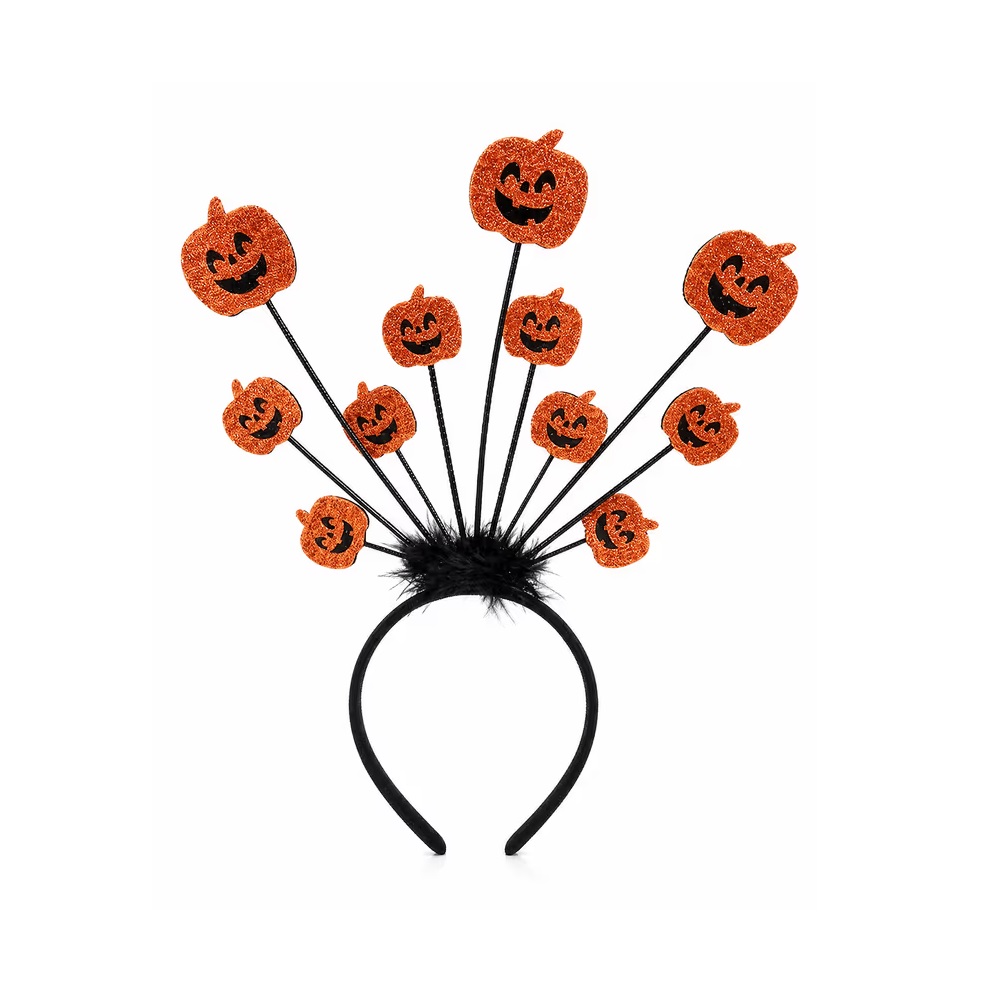 HALLOWEEN TOWN - VINCHA CALABAZAS NARANJAS - ADORNO - 1