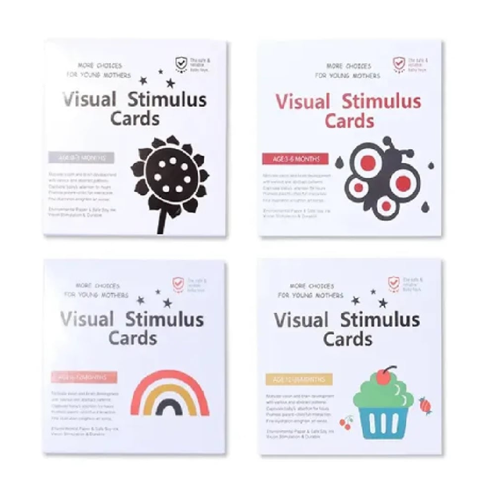 TARJETAS DE CONTRASTE - ESTIMULADOR DE DESARROLLO VISUAL PARA BEBE - 1