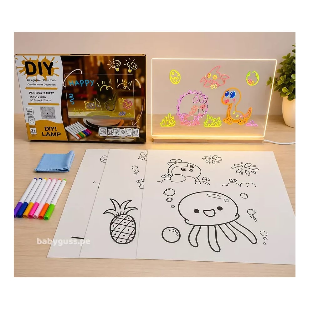 PIZARRA DE LUZ LED NEÓN PARA DIBUJAR Y ESCRIBIR - 1