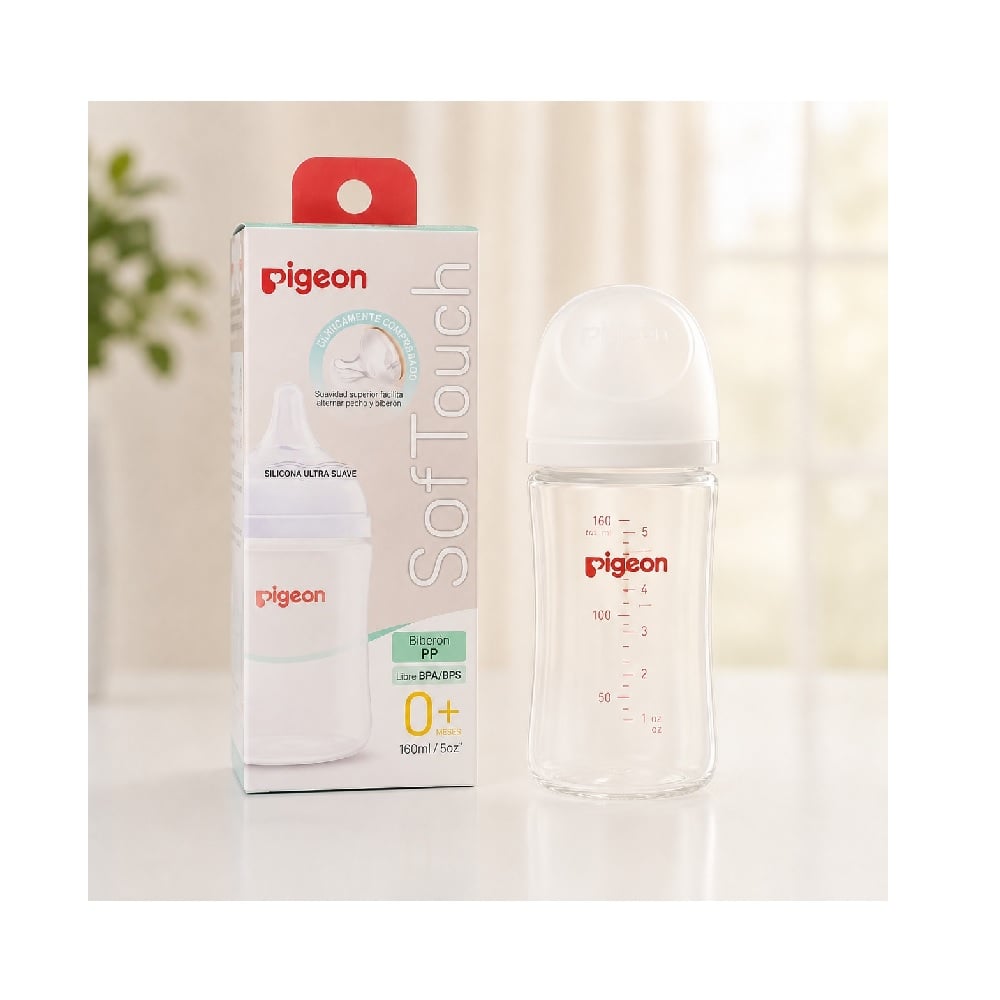 BIBERÓN PIGEON DE PLÁSTICO DE 5OZ PARA BEBES - 1