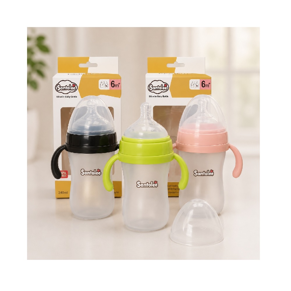 BIBERÓN SANTOLEE PARA BEBES DE SILICONA 6M+ - 1